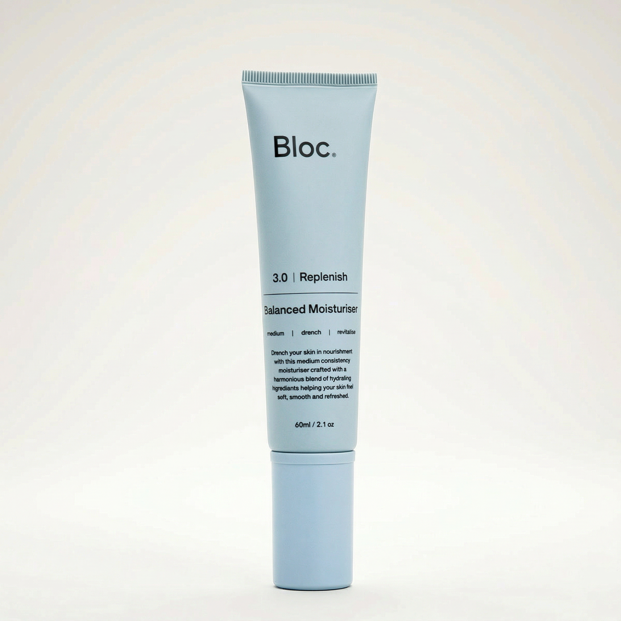 Bloc Balanced Moisturiser 60ml, an everyday moisturiser for normal and combination skin